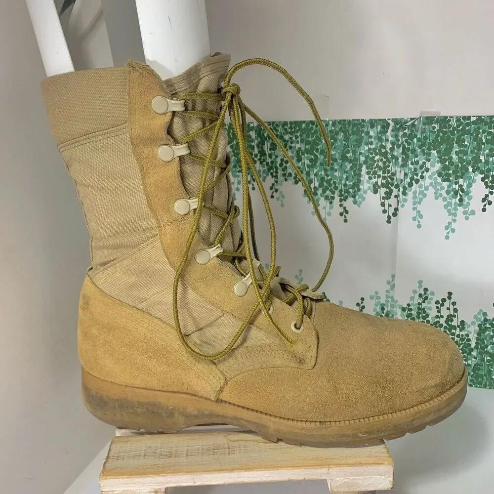 Altama Tan Suede Combat Boots Vibram Sole Military Tactical Men's Size 10